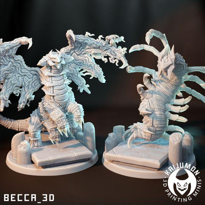 Kaijumon Giratina – Original & Altered Form | Resin Miniatures | Pokémon Kaiju Fusion Collectibles